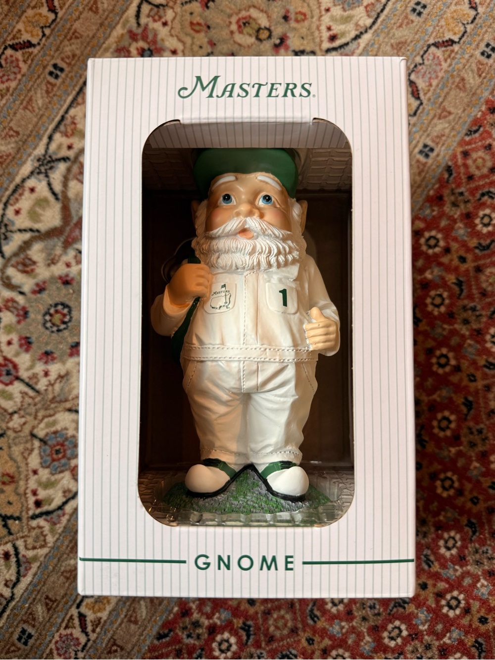 Small Masters White and Green Gnome Augusta Caddy 2026